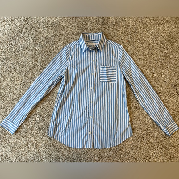 Southern Tide Blue and White Striped Button Down Shirt in XS - Picture 1 of 4